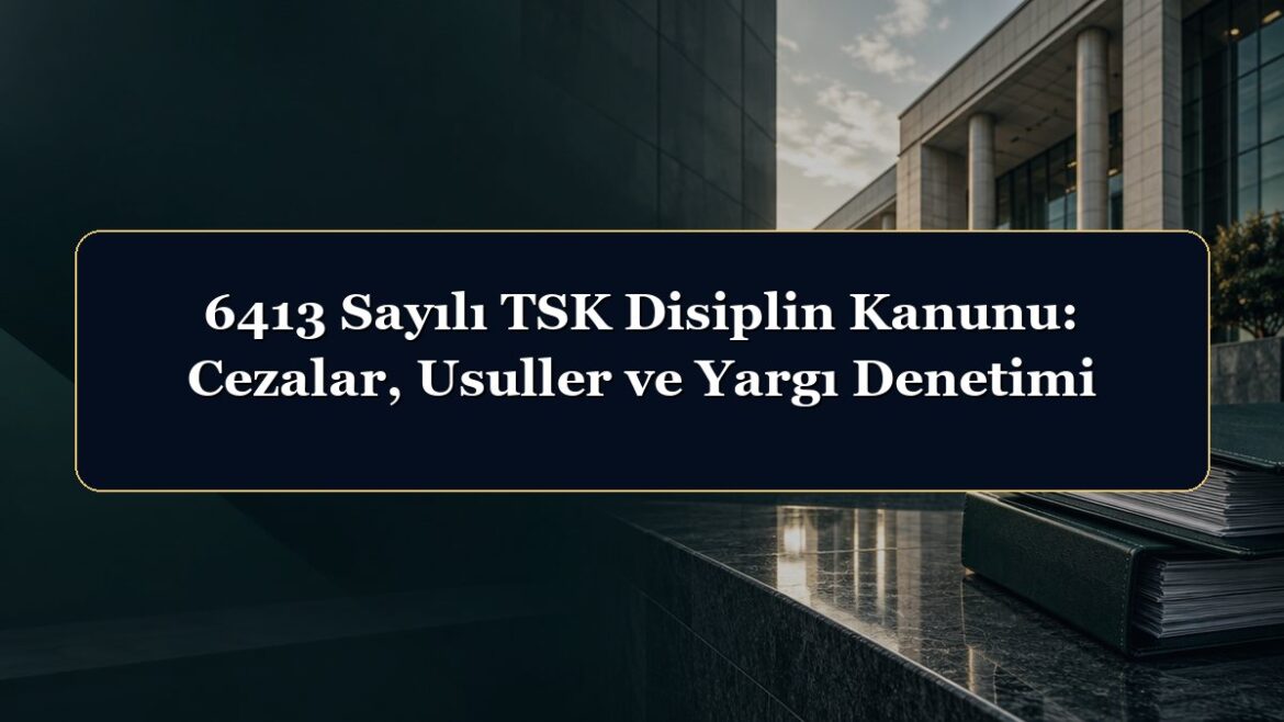 6413 Sayılı TSK Disiplin Kanunu: Cezalar, Usuller ve Yargı Denetimi