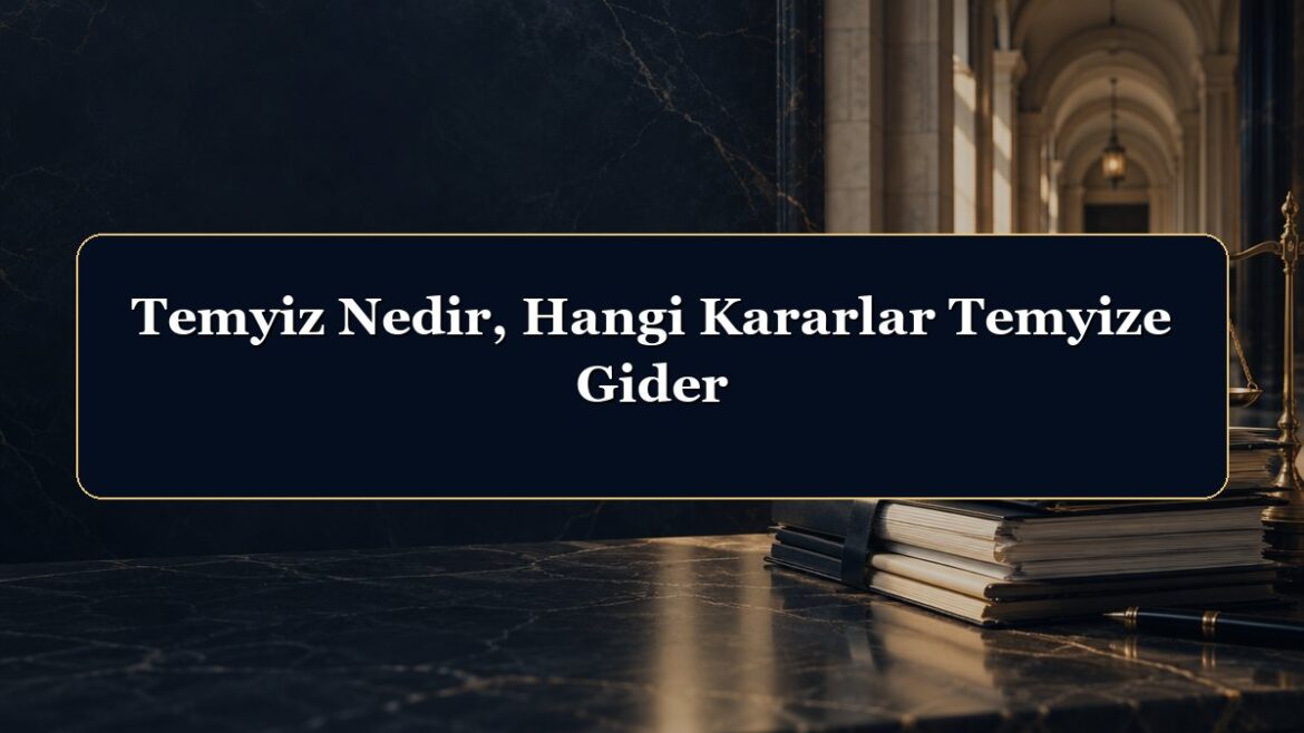 Temyiz Nedir, Hangi Kararlar Temyize Gider