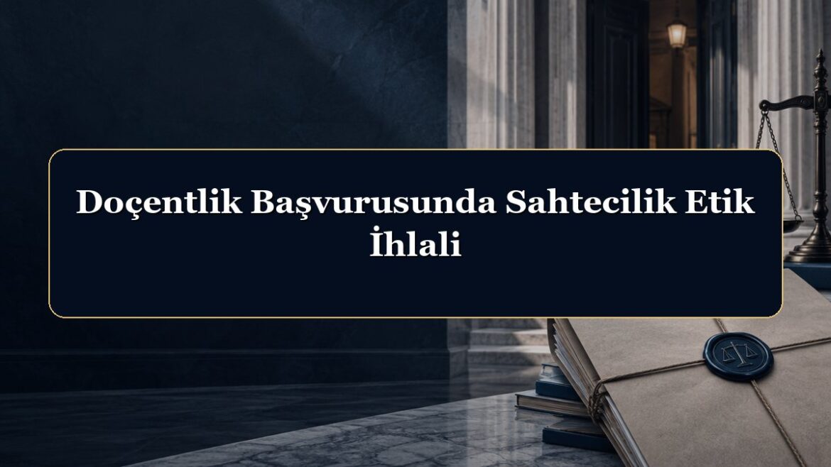 Doçentlik Başvurusunda Sahtecilik Etik İhlali