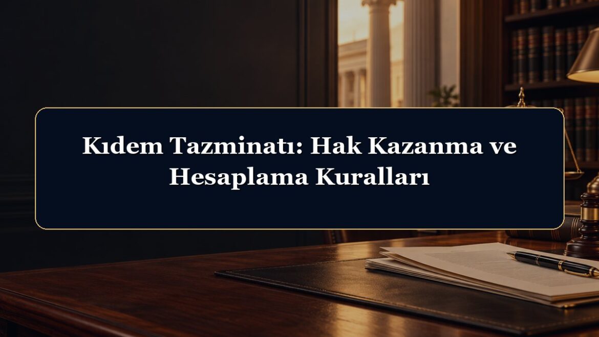 Kıdem Tazminatı: Hak Kazanma ve Hesaplama Kuralları