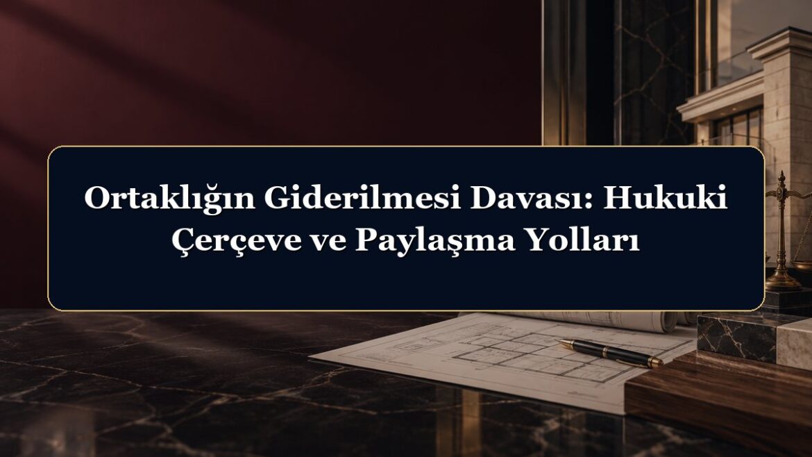 Ortaklığın Giderilmesi Davası: Hukuki Çerçeve ve Paylaşma Yolları