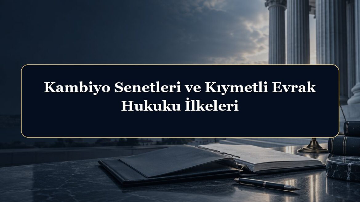 Kambiyo Senetleri ve Kıymetli Evrak Hukuku İlkeleri