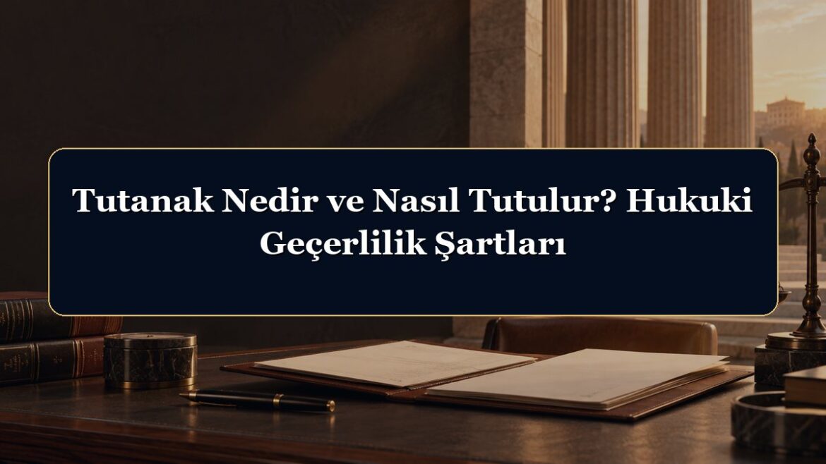 Tutanak Nedir ve Nasıl Tutulur? Hukuki Geçerlilik Şartları
