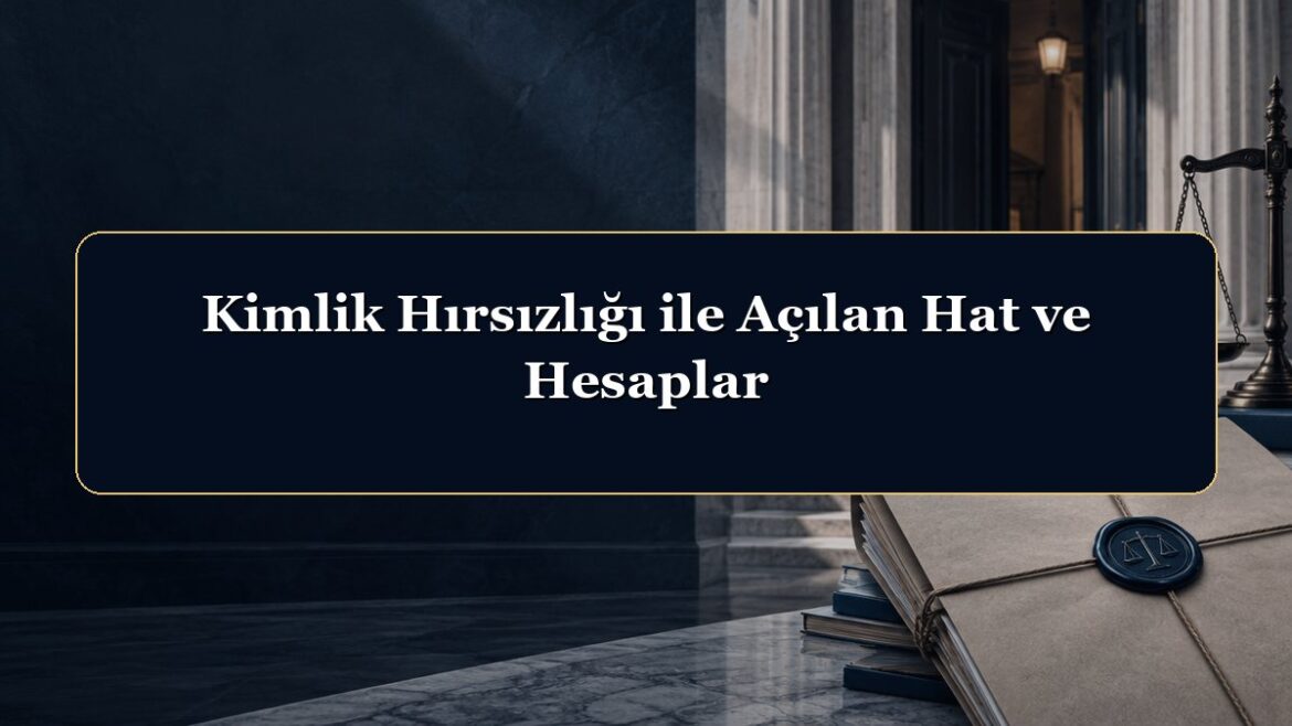 Kimlik Hırsızlığı ile Açılan Hat ve Hesaplar