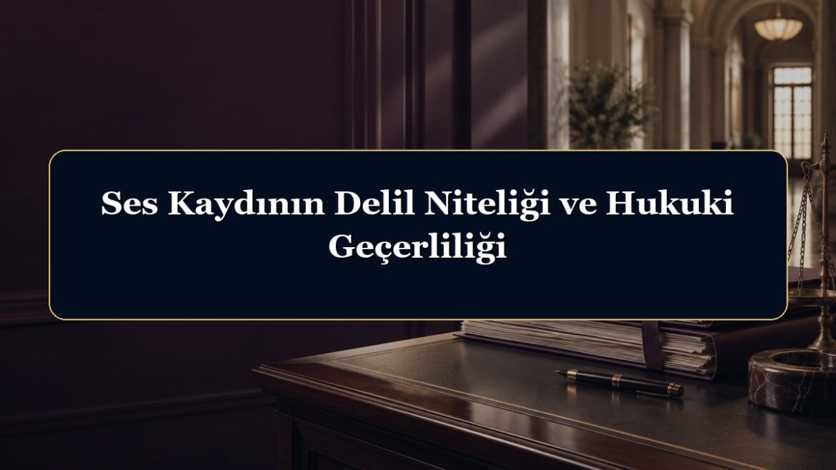 Ses Kaydının Delil Niteliği ve Hukuki Geçerliliği