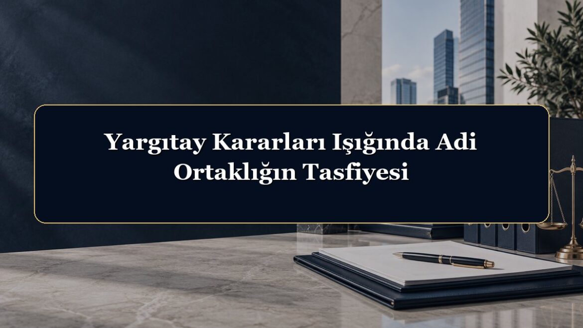 Yargıtay Kararları Işığında Adi Ortaklığın Tasfiyesi