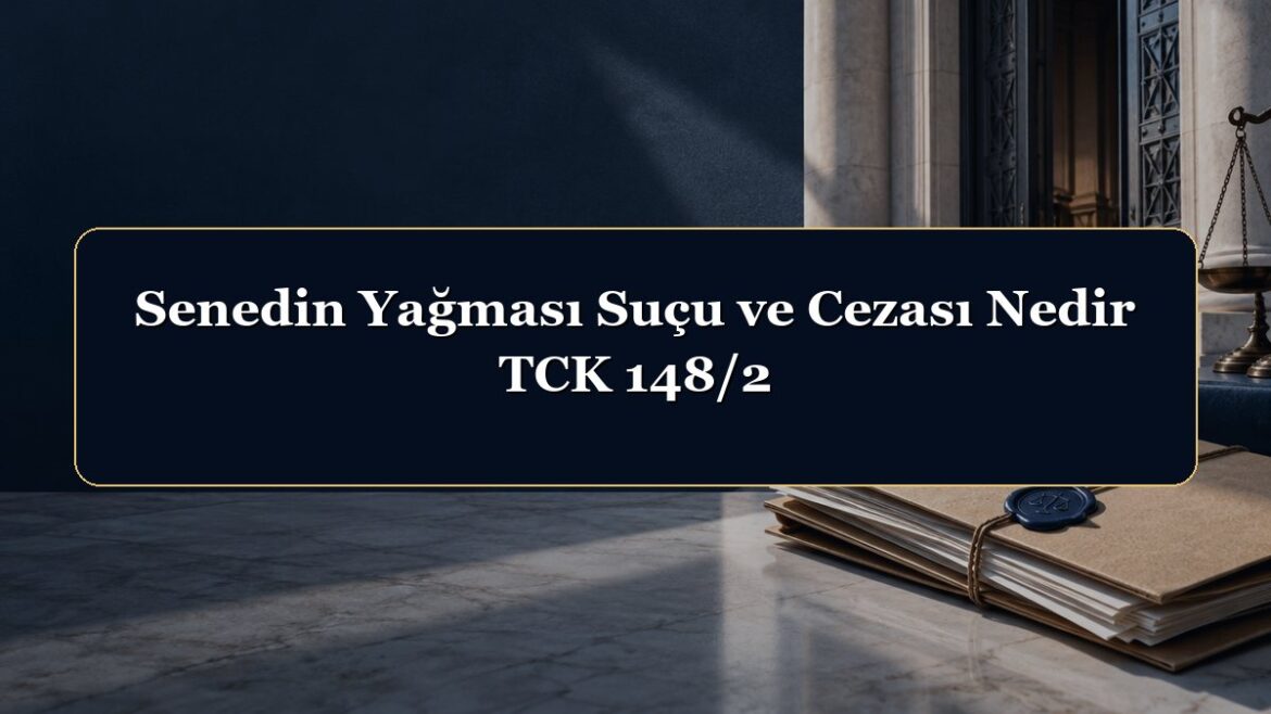 Senedin Yağması Suçu ve Cezası Nedir TCK 148/2