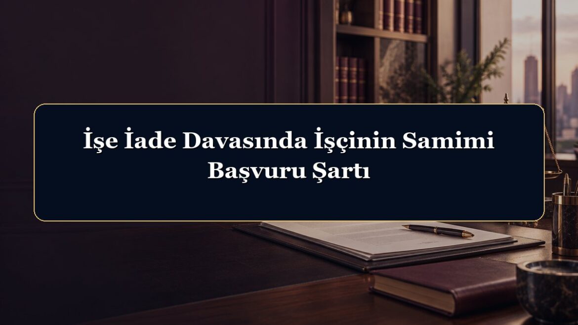 İşe İade Davasında İşçinin Samimi Başvuru Şartı