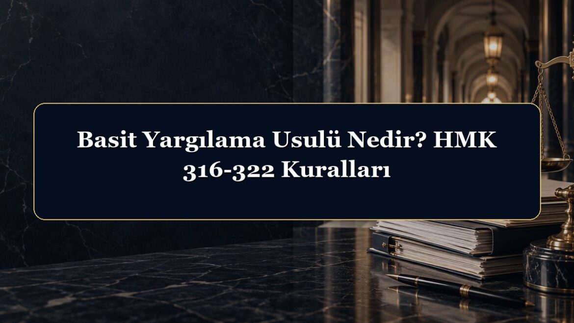 Basit Yargılama Usulü Nedir? HMK 316-322 Kuralları