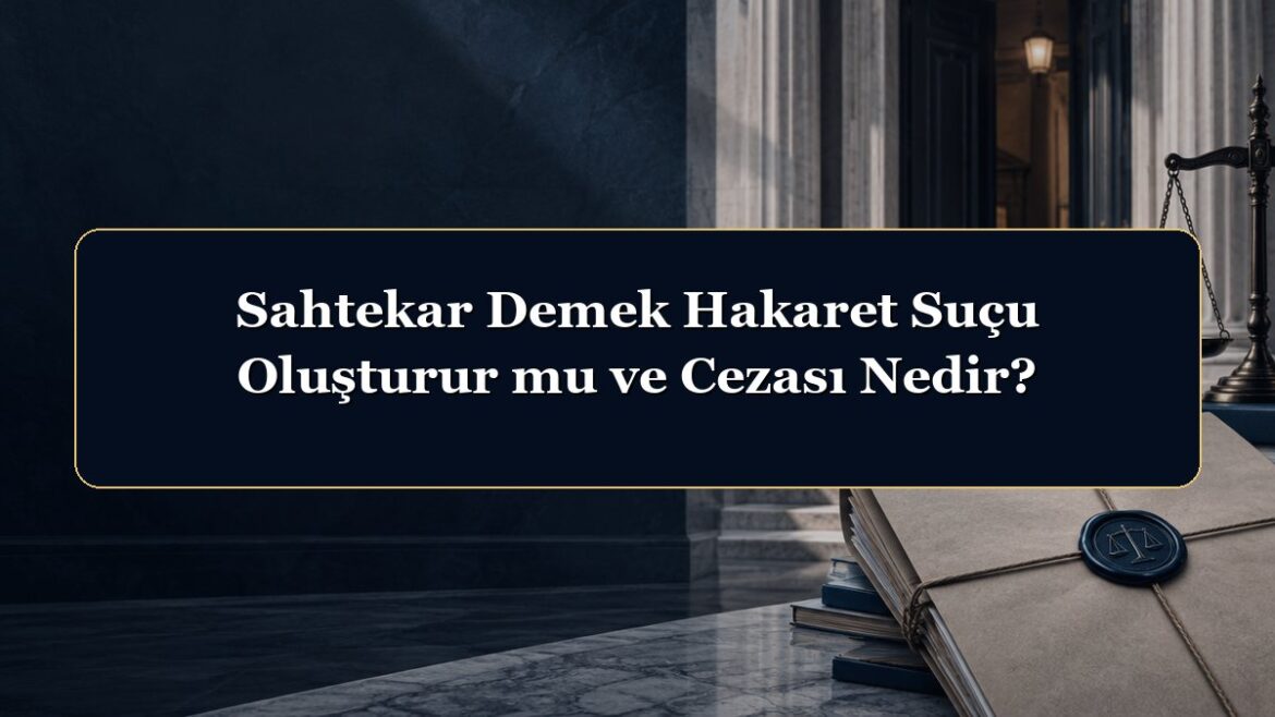 Sahtekar Demek Hakaret Suçu Oluşturur mu ve Cezası Nedir?