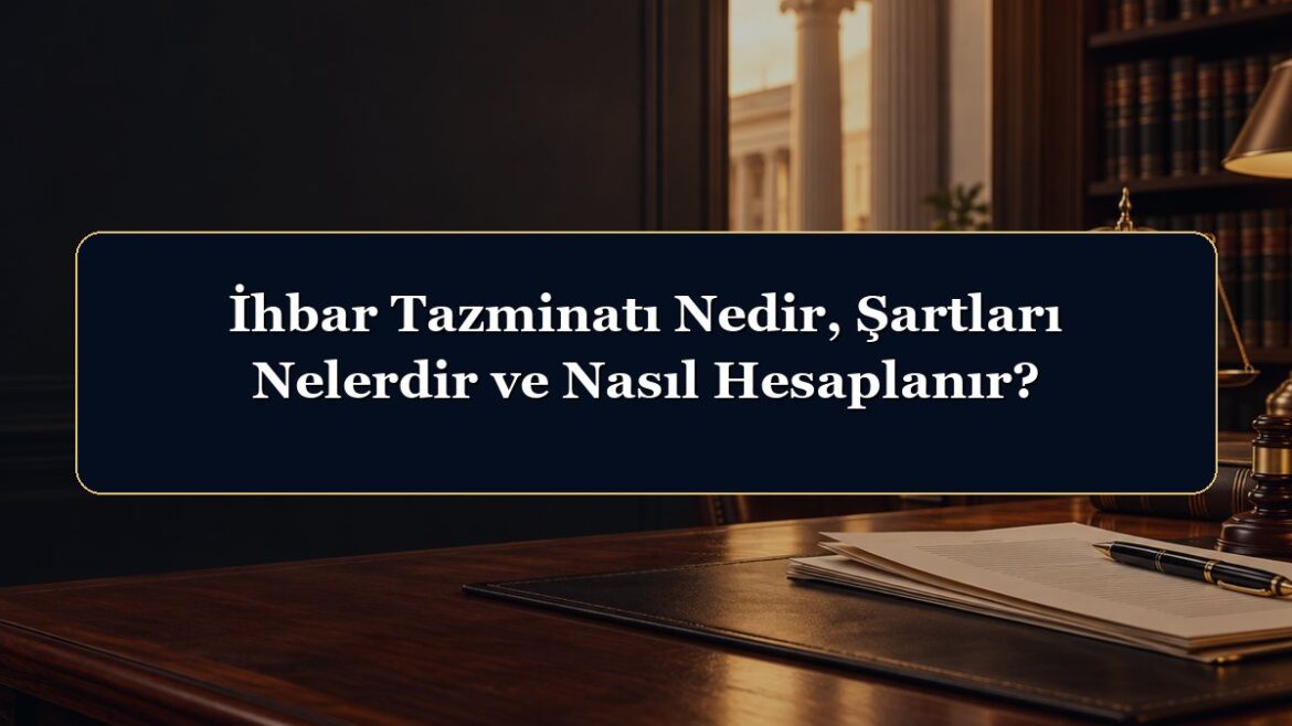 İhbar Tazminatı Nedir, Şartları Nelerdir ve Nasıl Hesaplanır?