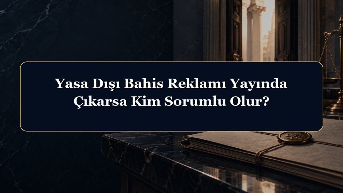 Yasa Dışı Bahis Reklamı Yayında Çıkarsa Kim Sorumlu Olur?