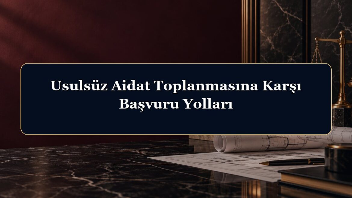 Usulsüz Aidat Toplanmasına Karşı Başvuru Yolları