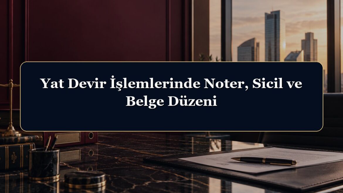 Yat Devir İşlemlerinde Noter, Sicil ve Belge Düzeni