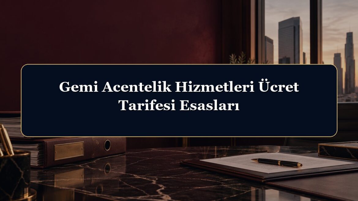 Gemi Acentelik Hizmetleri Ücret Tarifesi Esasları