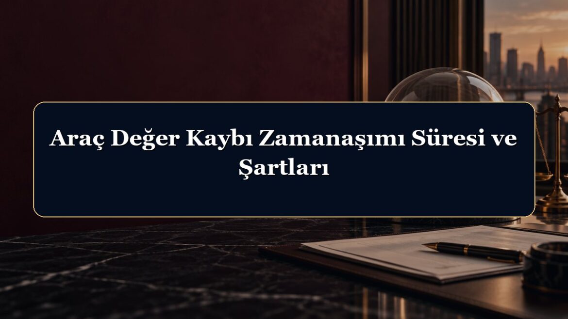 Araç Değer Kaybı Zamanaşımı Süresi ve Şartları