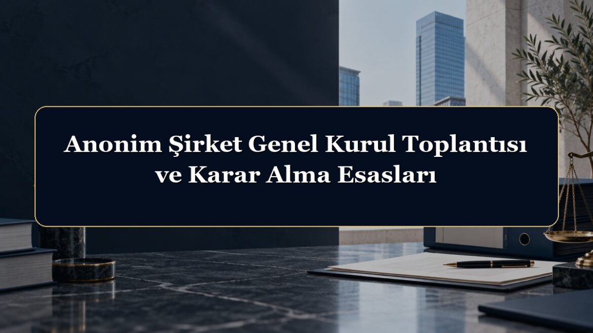 Anonim Şirket Genel Kurul Toplantısı ve Karar Alma Esasları