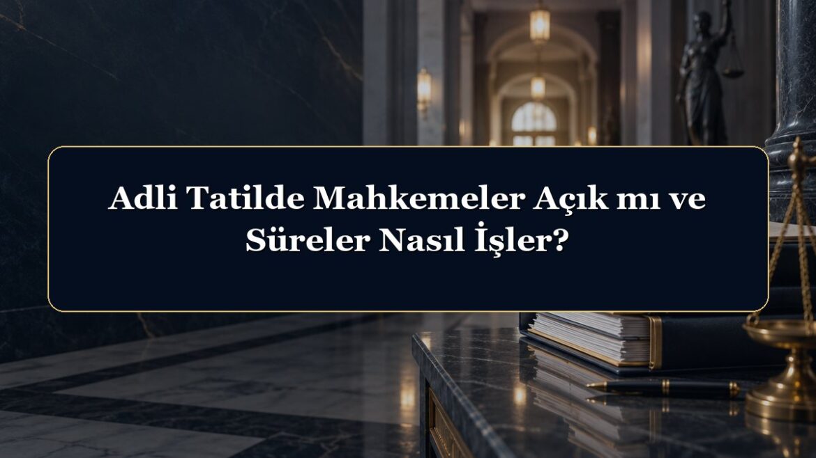 Adli Tatilde Mahkemeler Açık mı ve Süreler Nasıl İşler?