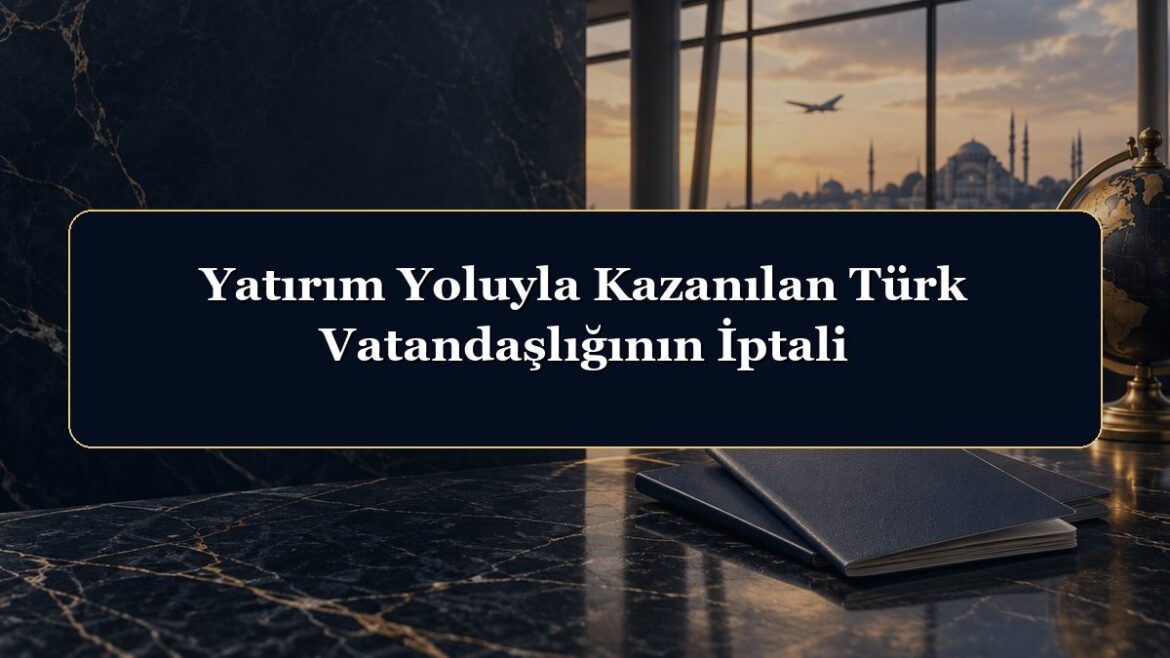 Yatırım Yoluyla Kazanılan Türk Vatandaşlığının İptali