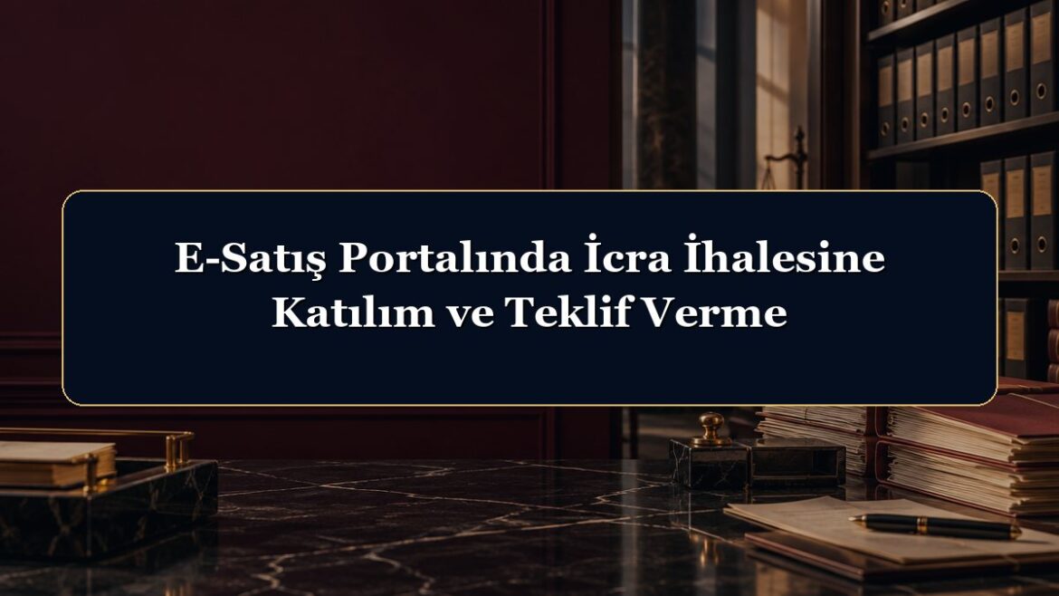 E-Satış Portalında İcra İhalesine Katılım ve Teklif Verme