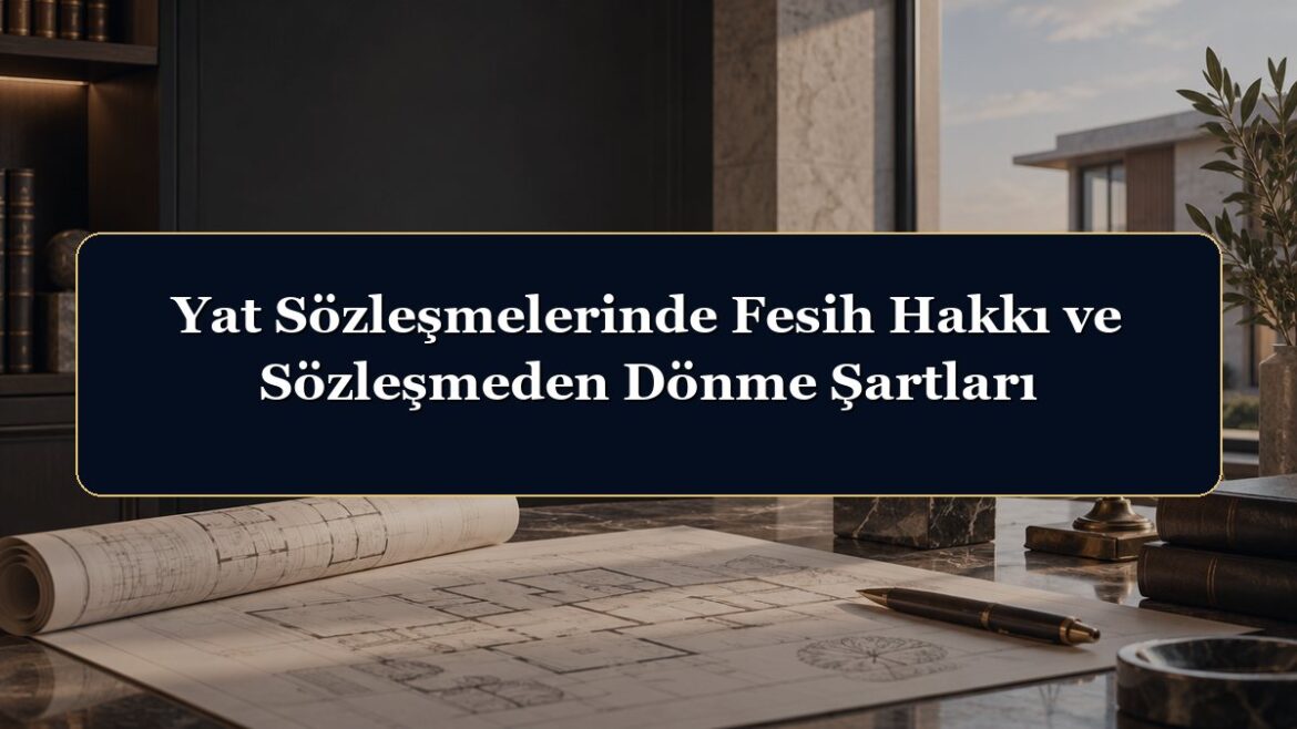Yat Sözleşmelerinde Fesih Hakkı ve Sözleşmeden Dönme Şartları