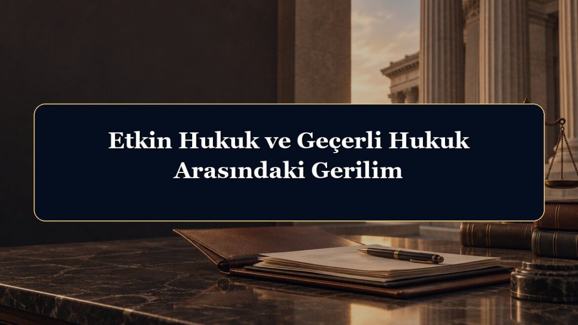 Etkin Hukuk ve Geçerli Hukuk Arasındaki Gerilim