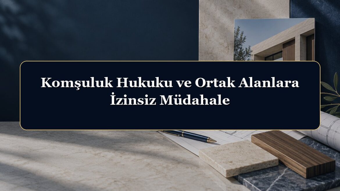 Komşuluk Hukuku ve Ortak Alanlara İzinsiz Müdahale