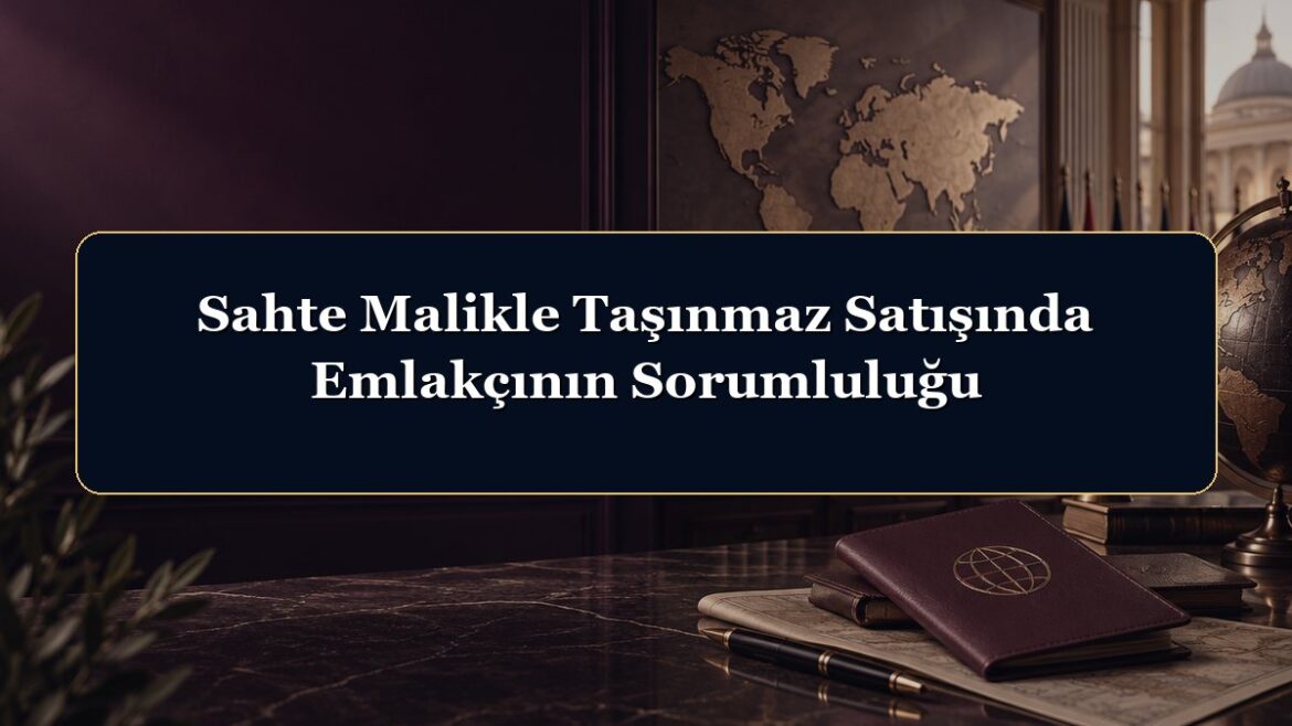 Sahte Malikle Taşınmaz Satışında Emlakçının Sorumluluğu