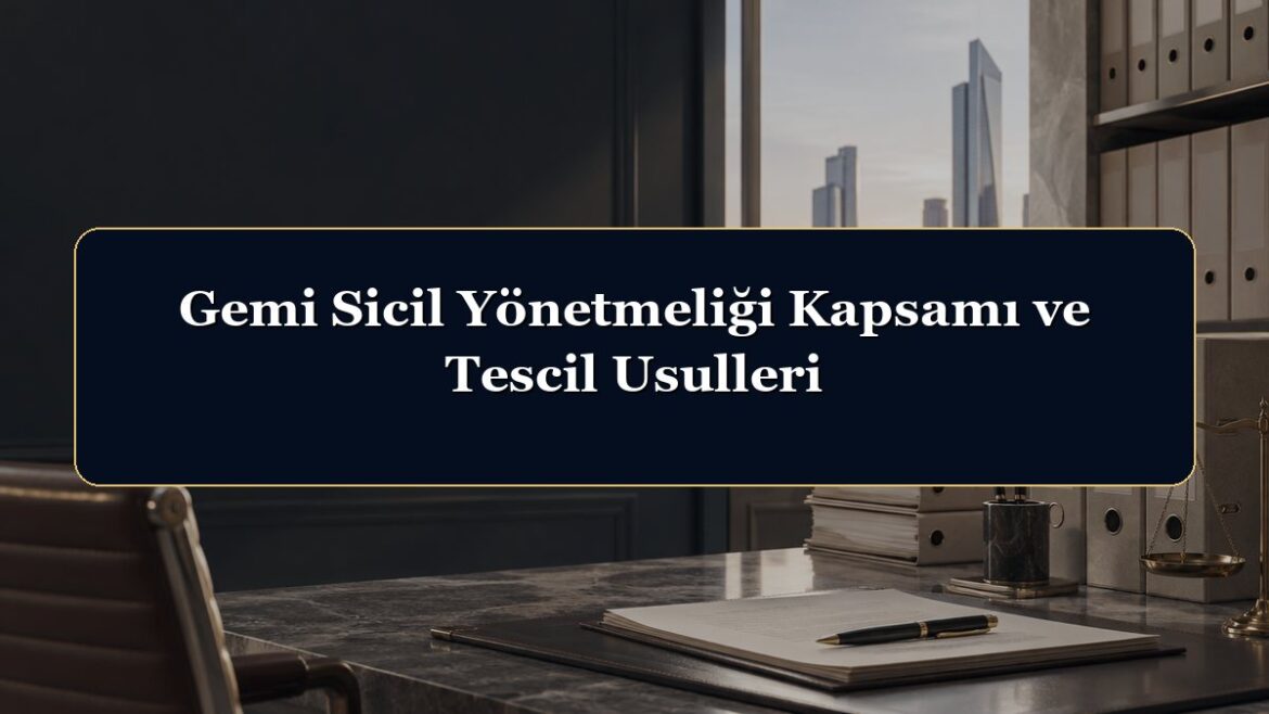 Gemi Sicil Yönetmeliği Kapsamı ve Tescil Usulleri