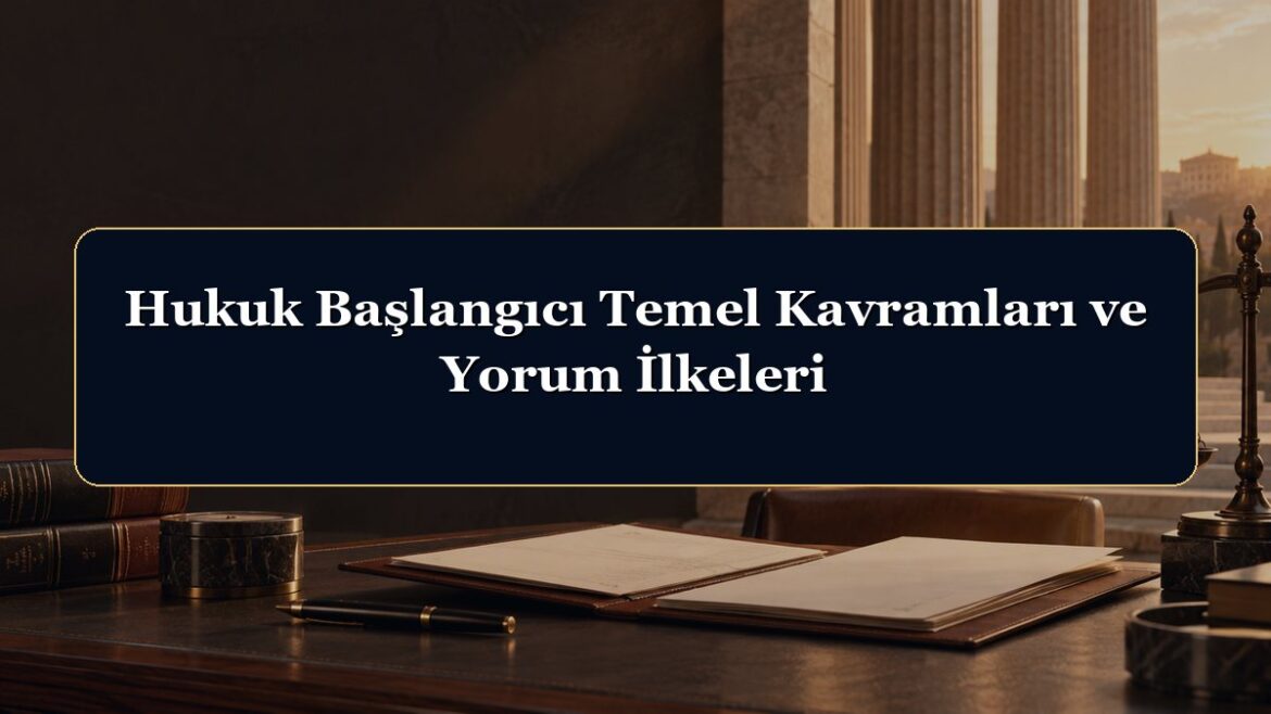 Hukuk Başlangıcı Temel Kavramları ve Yorum İlkeleri