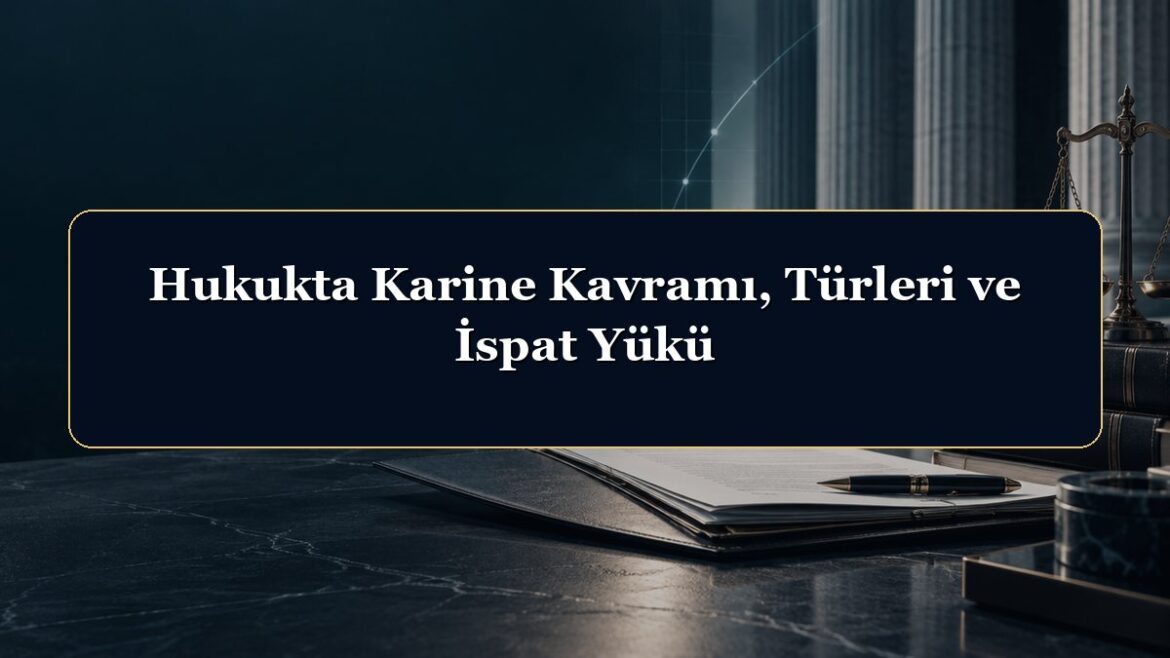 Hukukta Karine Kavramı, Türleri ve İspat Yükü
