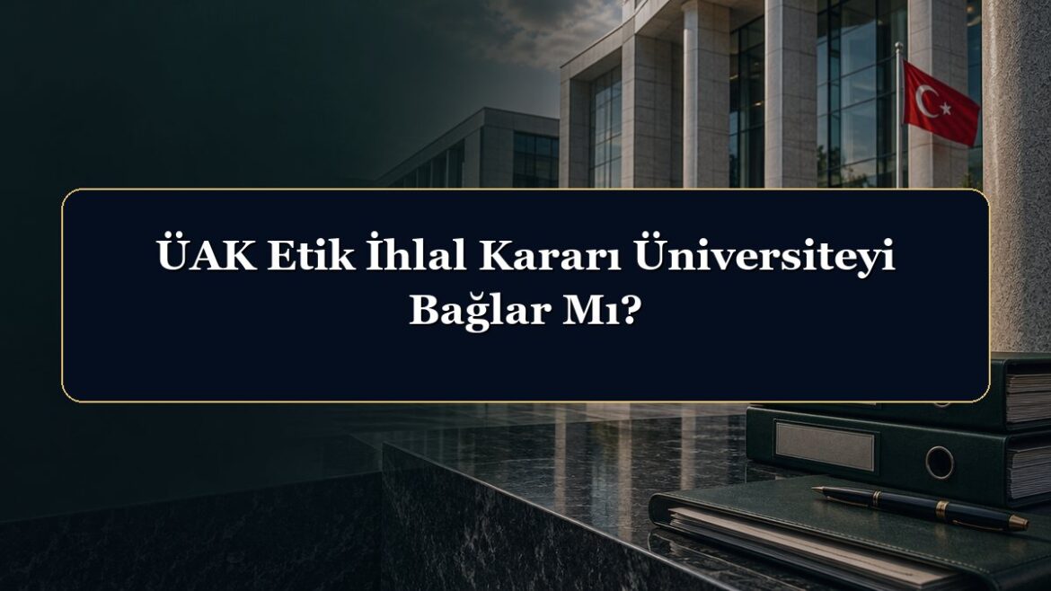 ÜAK Etik İhlal Kararı Üniversiteyi Bağlar Mı?