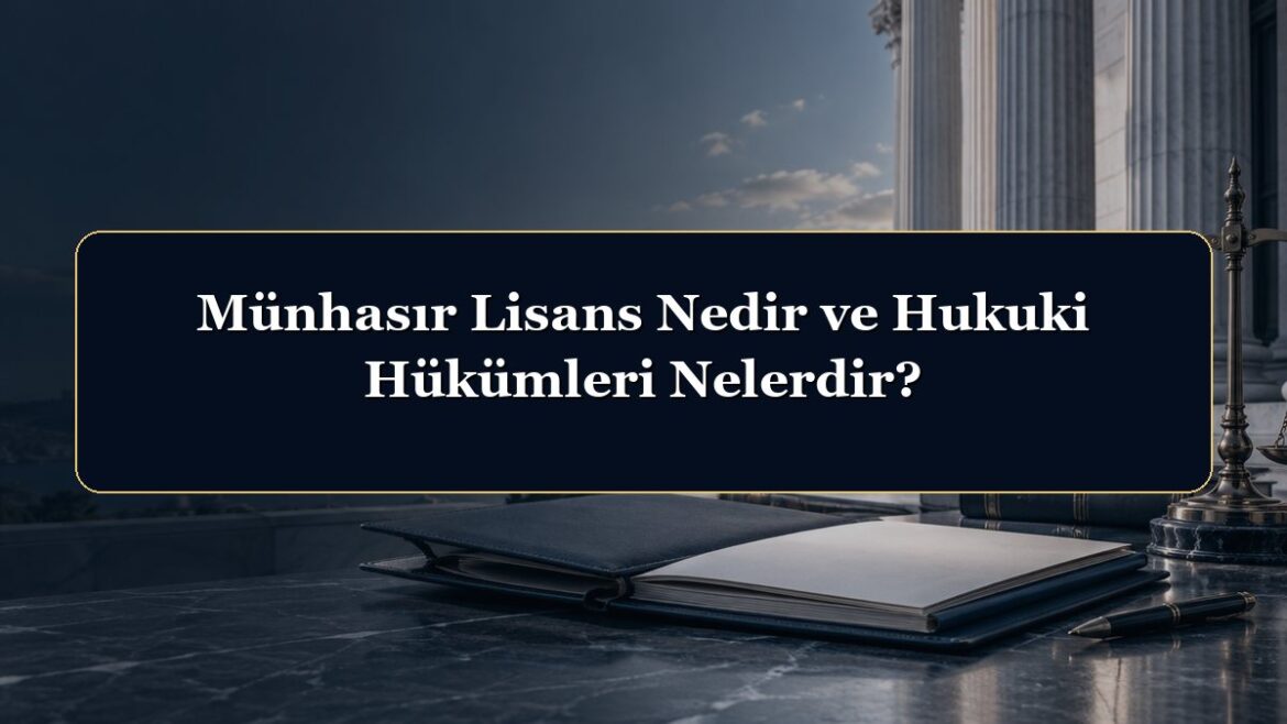 Münhasır Lisans Nedir ve Hukuki Hükümleri Nelerdir?