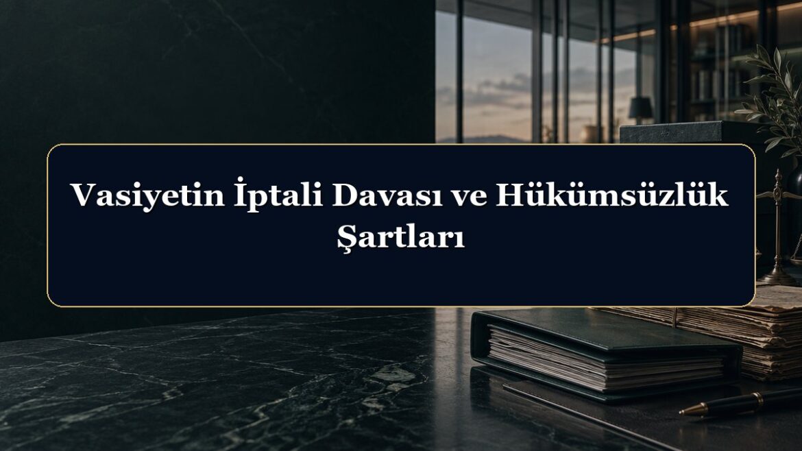 Vasiyetin İptali Davası ve Hükümsüzlük Şartları