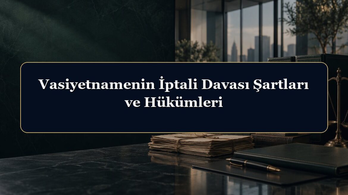 Vasiyetnamenin İptali Davası Şartları ve Hükümleri