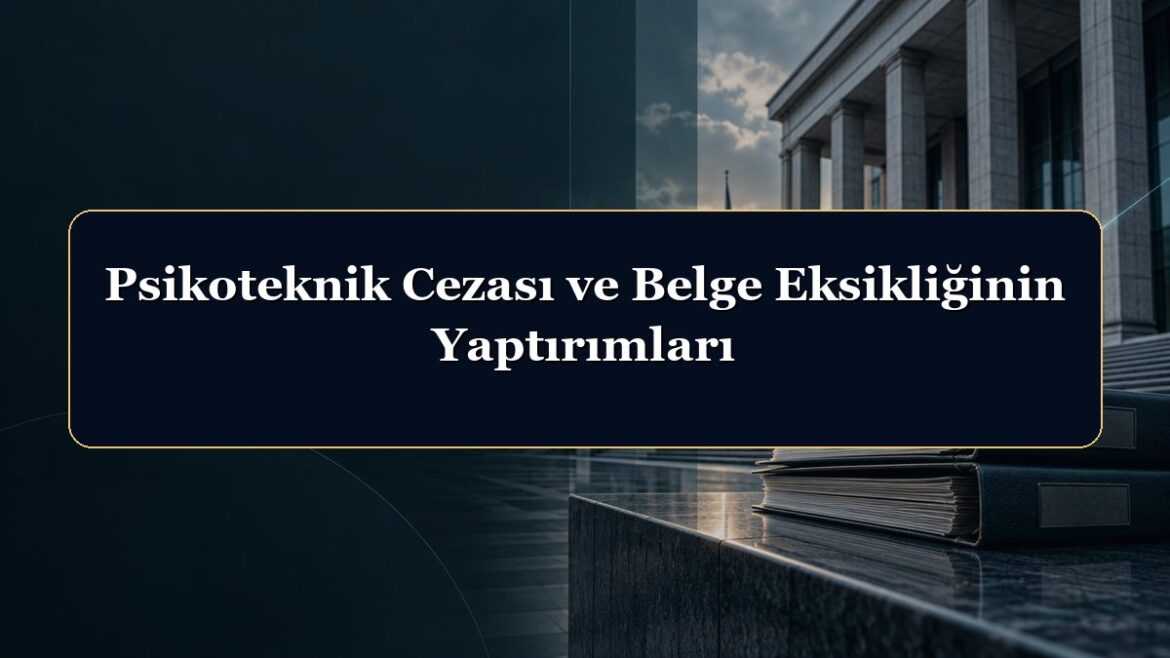 Psikoteknik Cezası ve Belge Eksikliğinin Yaptırımları