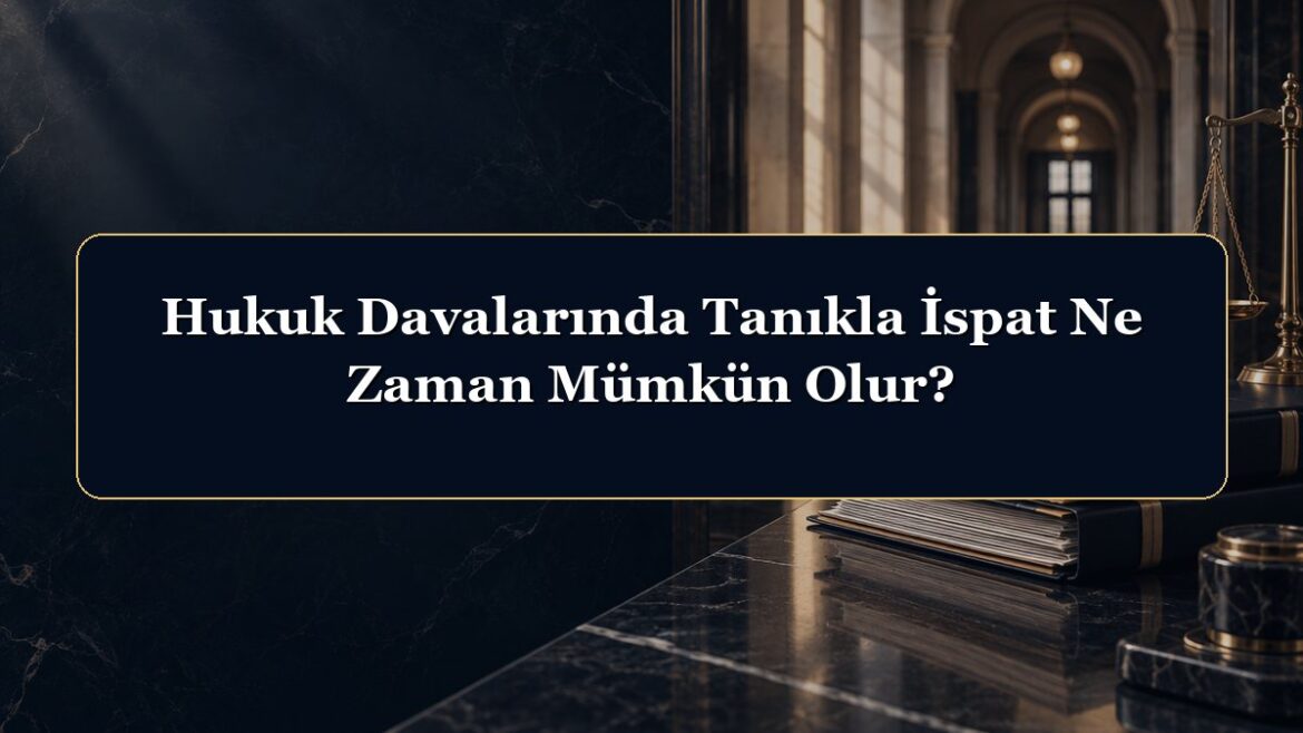 Hukuk Davalarında Tanıkla İspat Ne Zaman Mümkün Olur?