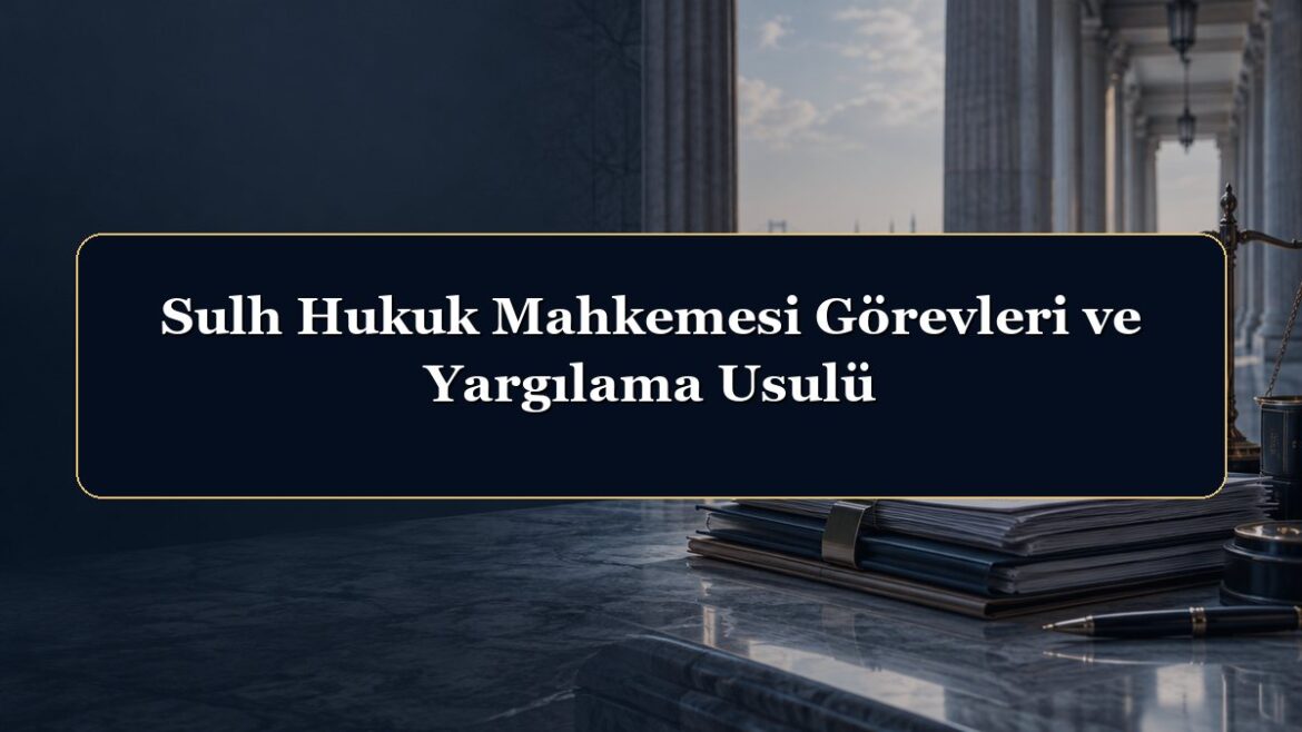Sulh Hukuk Mahkemesi Görevleri ve Yargılama Usulü