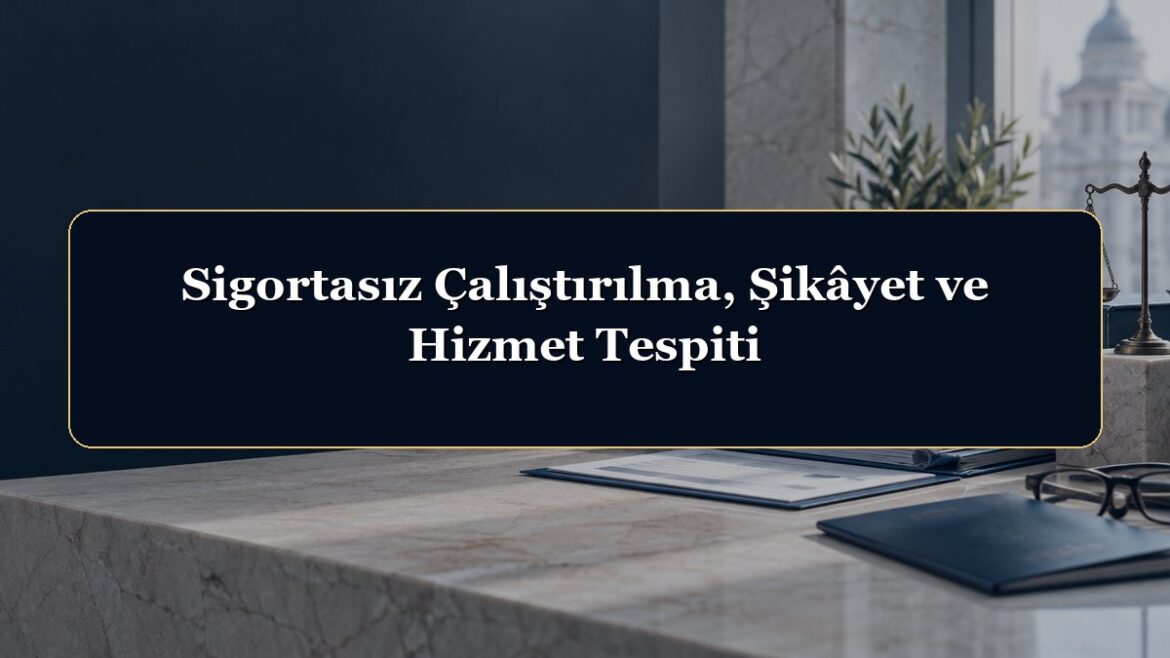 Sigortasız Çalıştırılma, Şikâyet ve Hizmet Tespiti