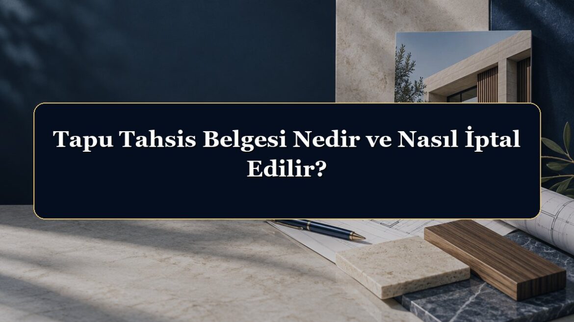 Tapu Tahsis Belgesi Nedir ve Nasıl İptal Edilir?