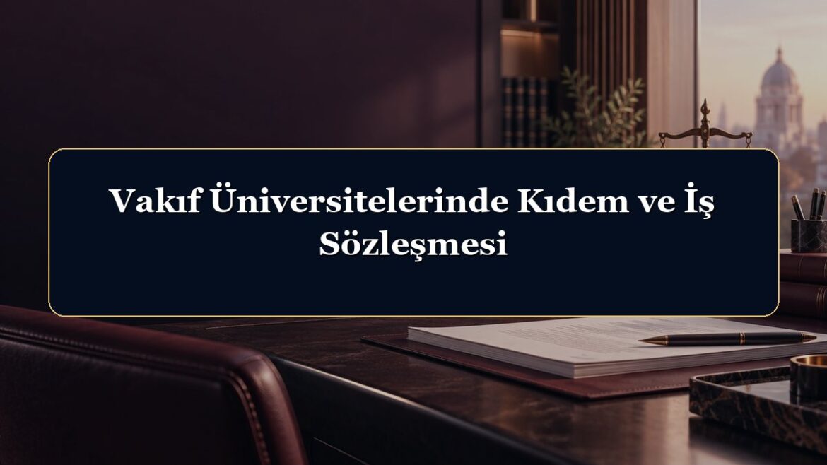 Vakıf Üniversitelerinde Kıdem ve İş Sözleşmesi