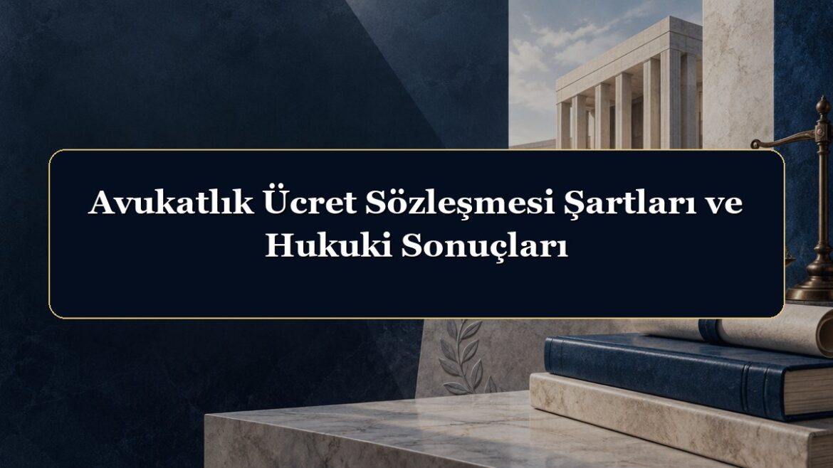 Avukatlık Ücret Sözleşmesi Şartları ve Hukuki Sonuçları