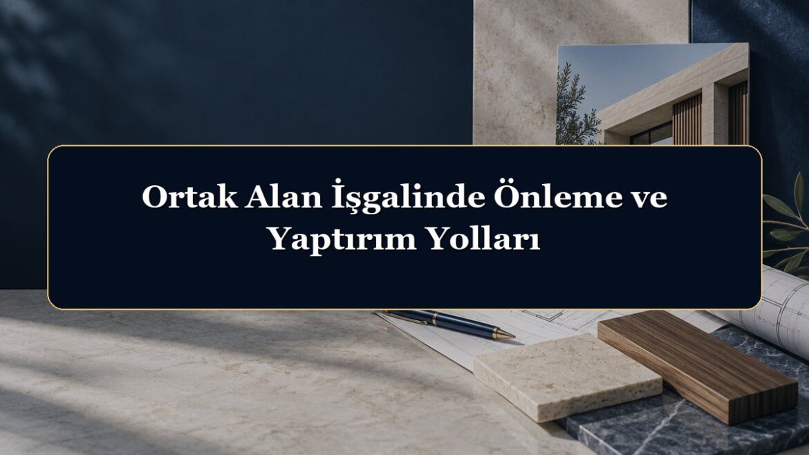 Ortak Alan İşgalinde Önleme ve Yaptırım Yolları