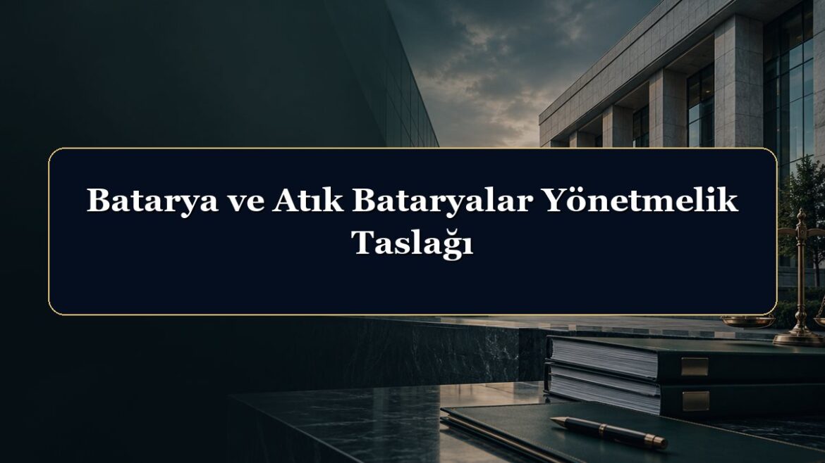 Batarya ve Atık Bataryalar Yönetmelik Taslağı