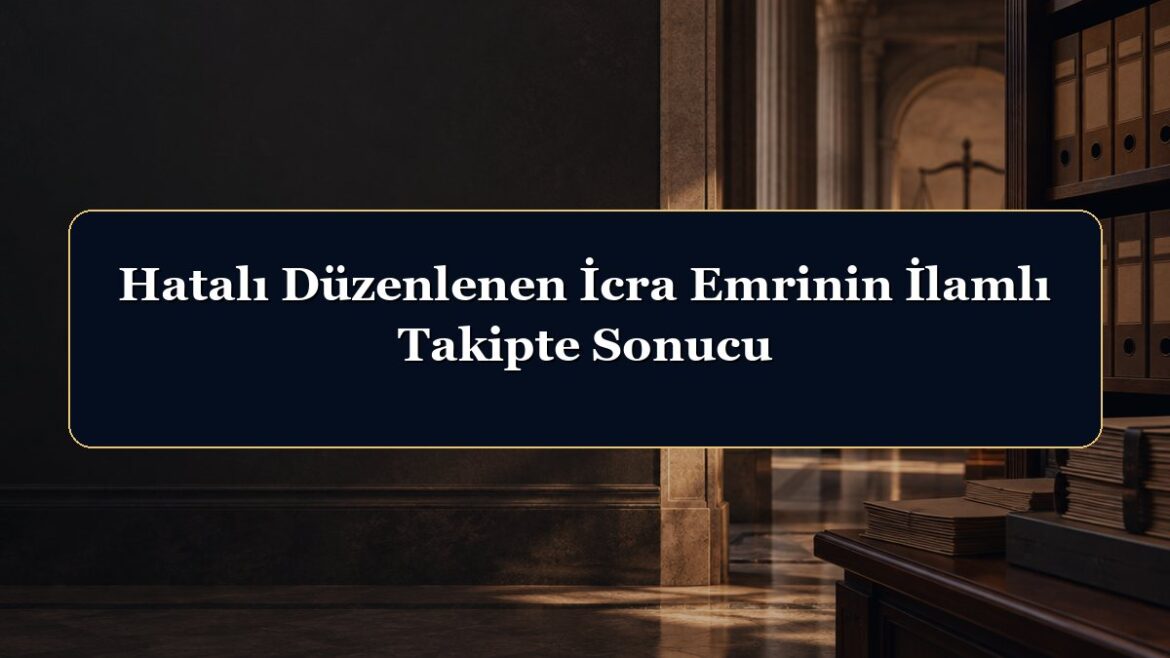 Hatalı Düzenlenen İcra Emrinin İlamlı Takipte Sonucu