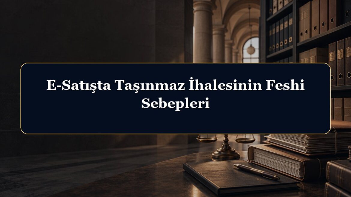 E-Satışta Taşınmaz İhalesinin Feshi Sebepleri