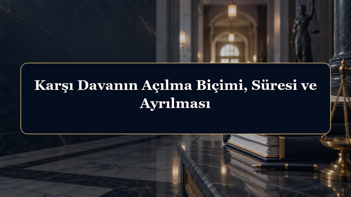 Karşı Davanın Açılma Biçimi, Süresi ve Ayrılması