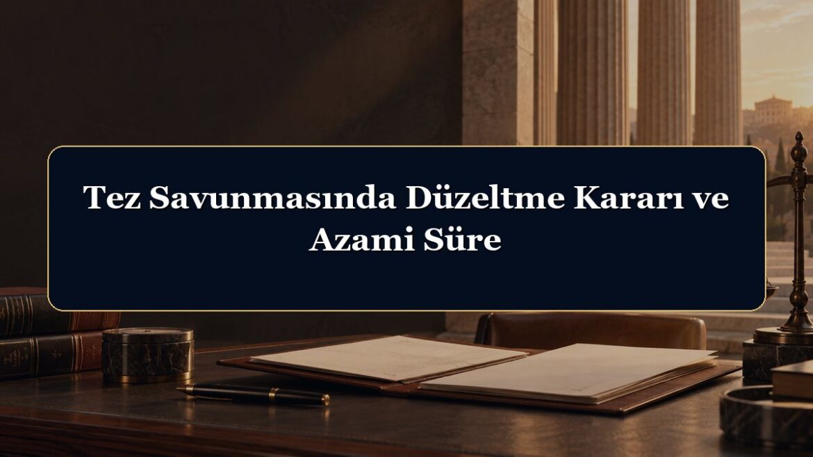 Tez Savunmasında Düzeltme Kararı ve Azami Süre