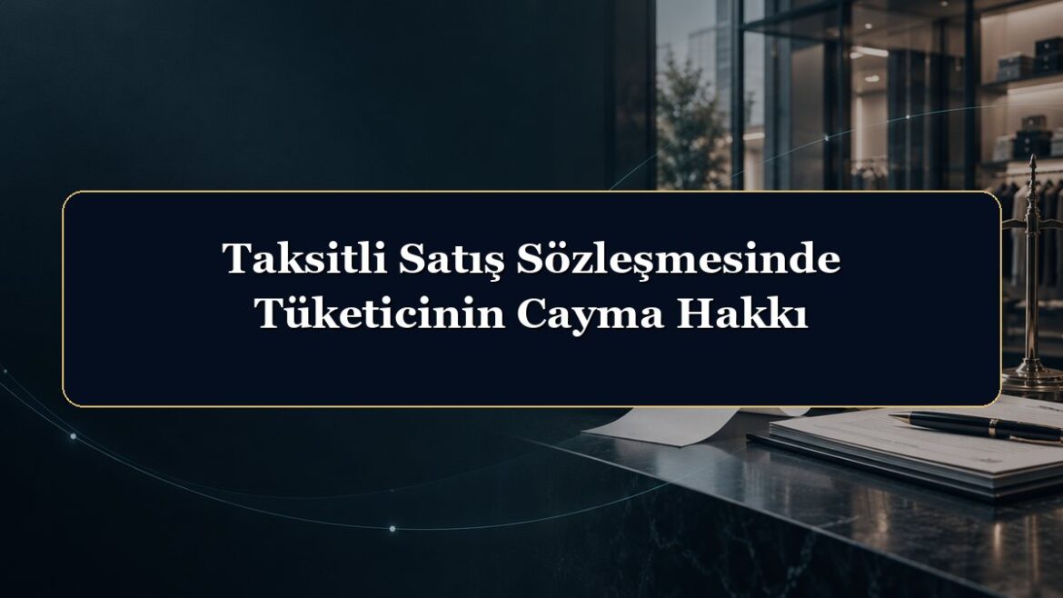 Taksitli Satış Sözleşmesinde Tüketicinin Cayma Hakkı