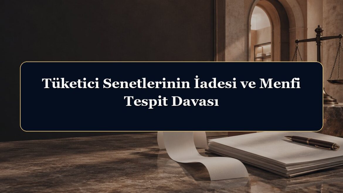 Tüketici Senetlerinin İadesi ve Menfi Tespit Davası